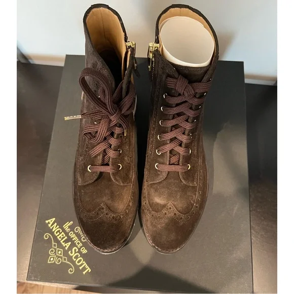 The Office Of  Angela Scott - Brown Suede Boots - Picture 6 of 13
